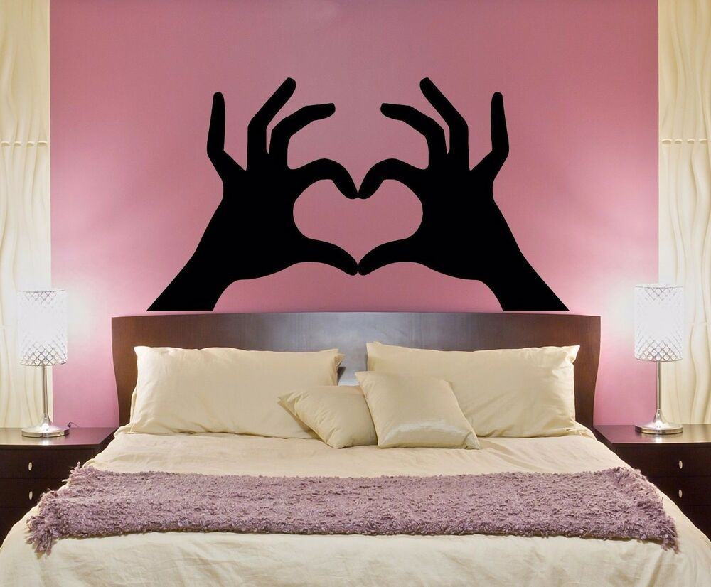 Romantic Bedroom Wall Decor
 Wall Sticker Hands Making Heart Very Romantic Decor for