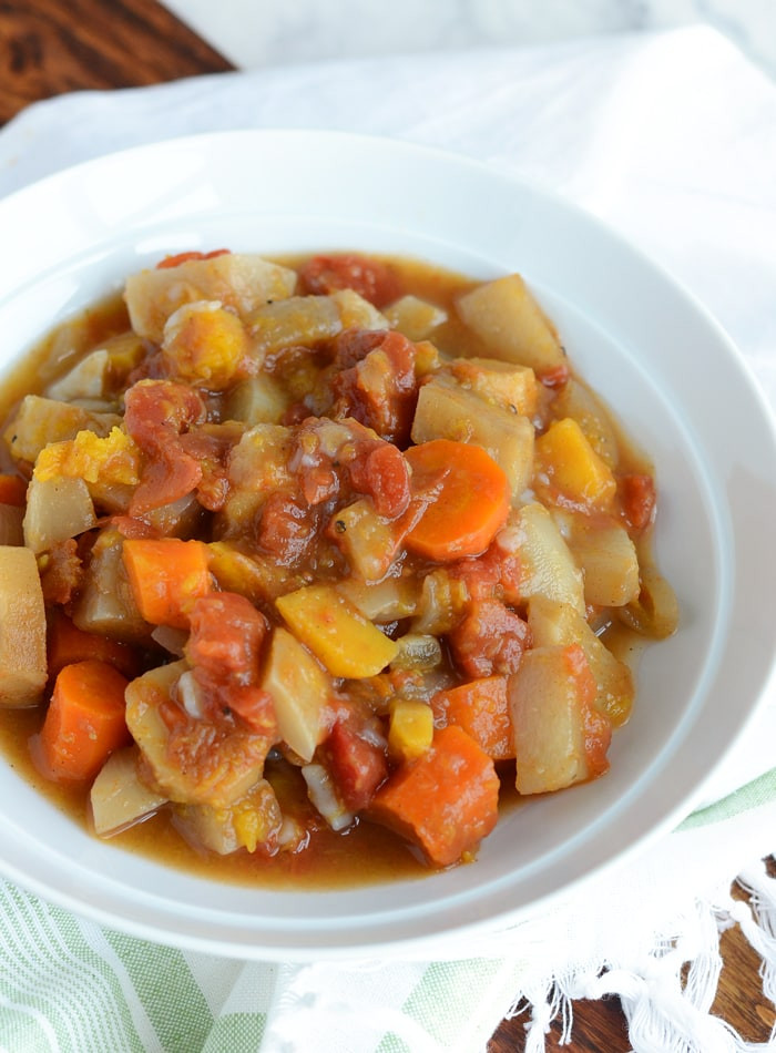 Root Vegetable Stew
 Hearty Slow Cooker Root Ve able Stew Vegan Low Fat