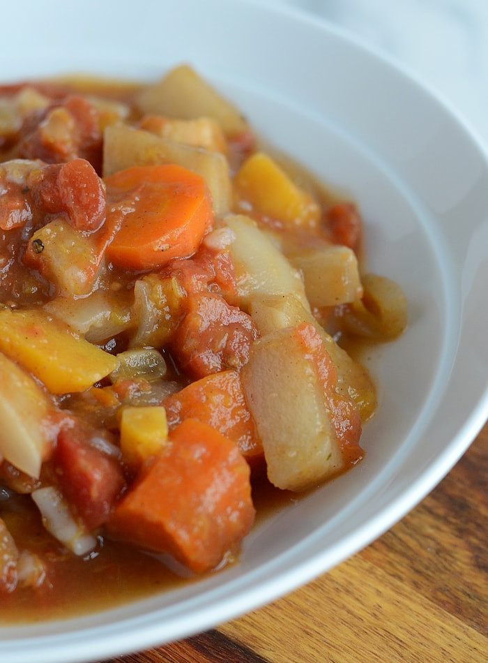 Root Vegetable Stew
 Hearty Slow Cooker Root Ve able Stew Vegan Low Fat