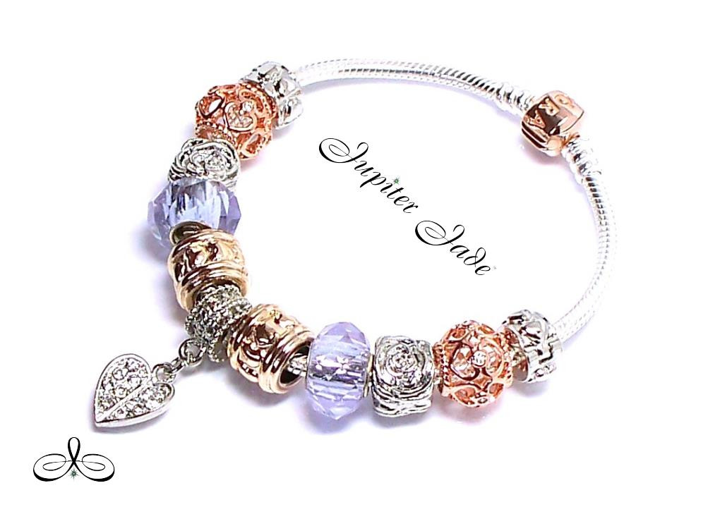 Rose Gold Pandora Bracelet
 Authentic Pandora Rose Gold Clasp 925 Silver Charm