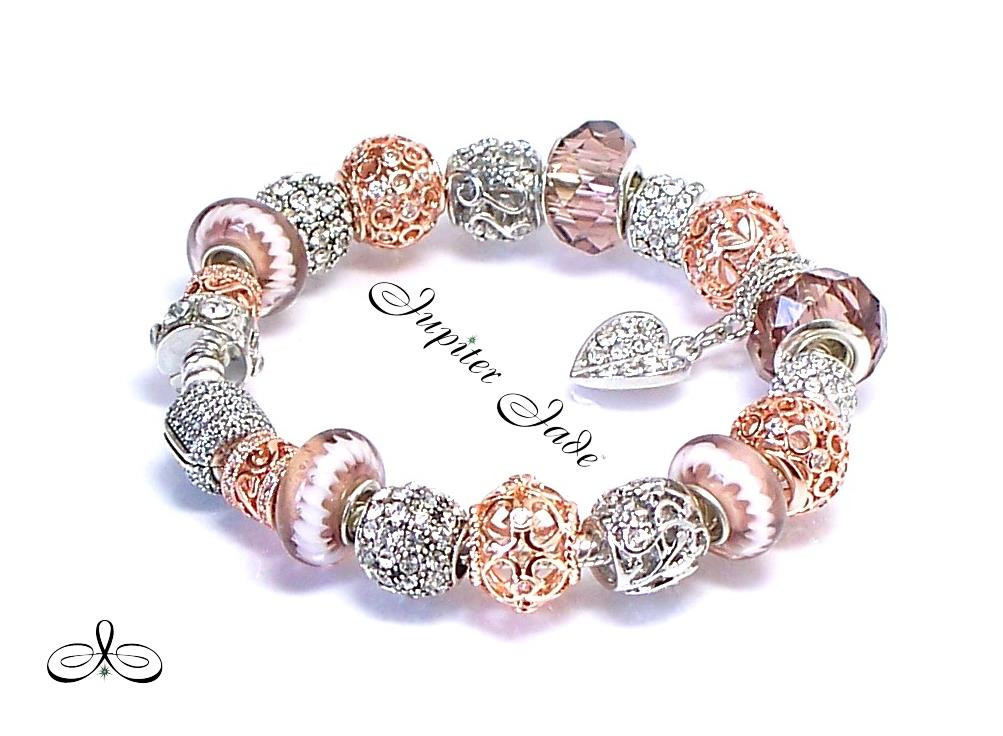 Rose Gold Pandora Bracelet
 Pandora Silver Charm Bracelet Moments Signature CZ Clasp