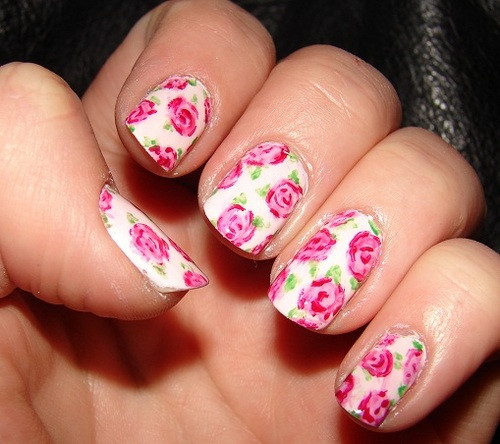 Rose Nail Designs
 9 Simple and Easy Rose Nail Art Designs with