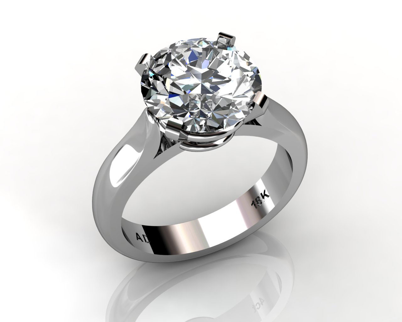Round Diamond Solitaire Engagement Ring
 Custom Jewelry Design South Bay Gold