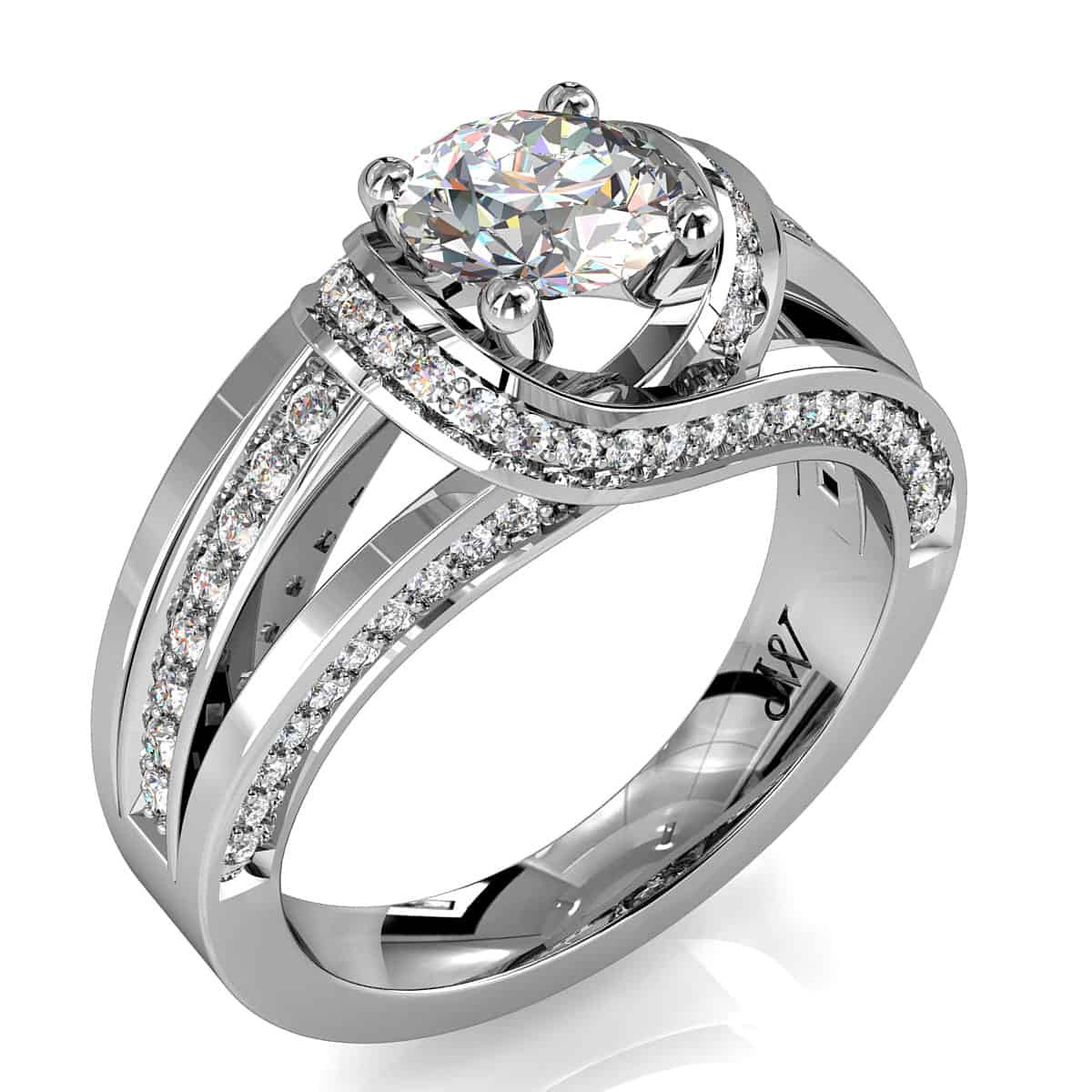 Round Diamond Solitaire Engagement Ring
 Round Brilliant Cut Diamond Solitaire Engagement Ring