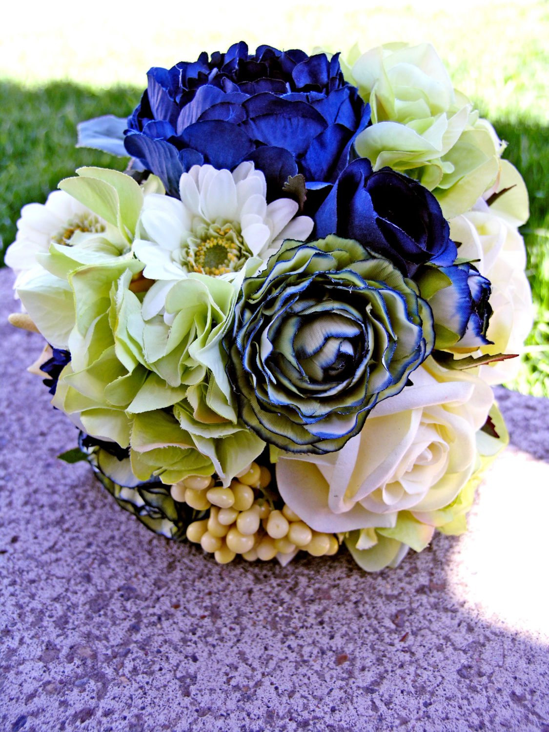 Royal Blue Flowers For Wedding
 Royal Blue Blooms Bouquet Inspiration