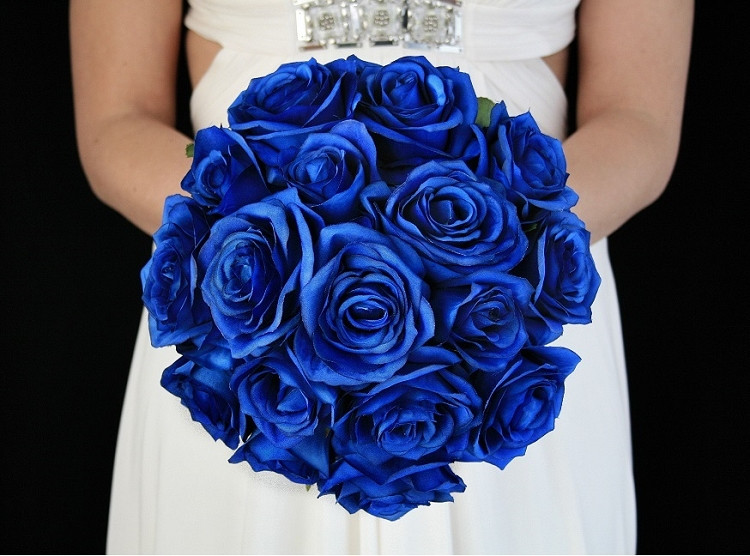 Royal Blue Flowers For Wedding
 Royal Blue Wedding Flower Package
