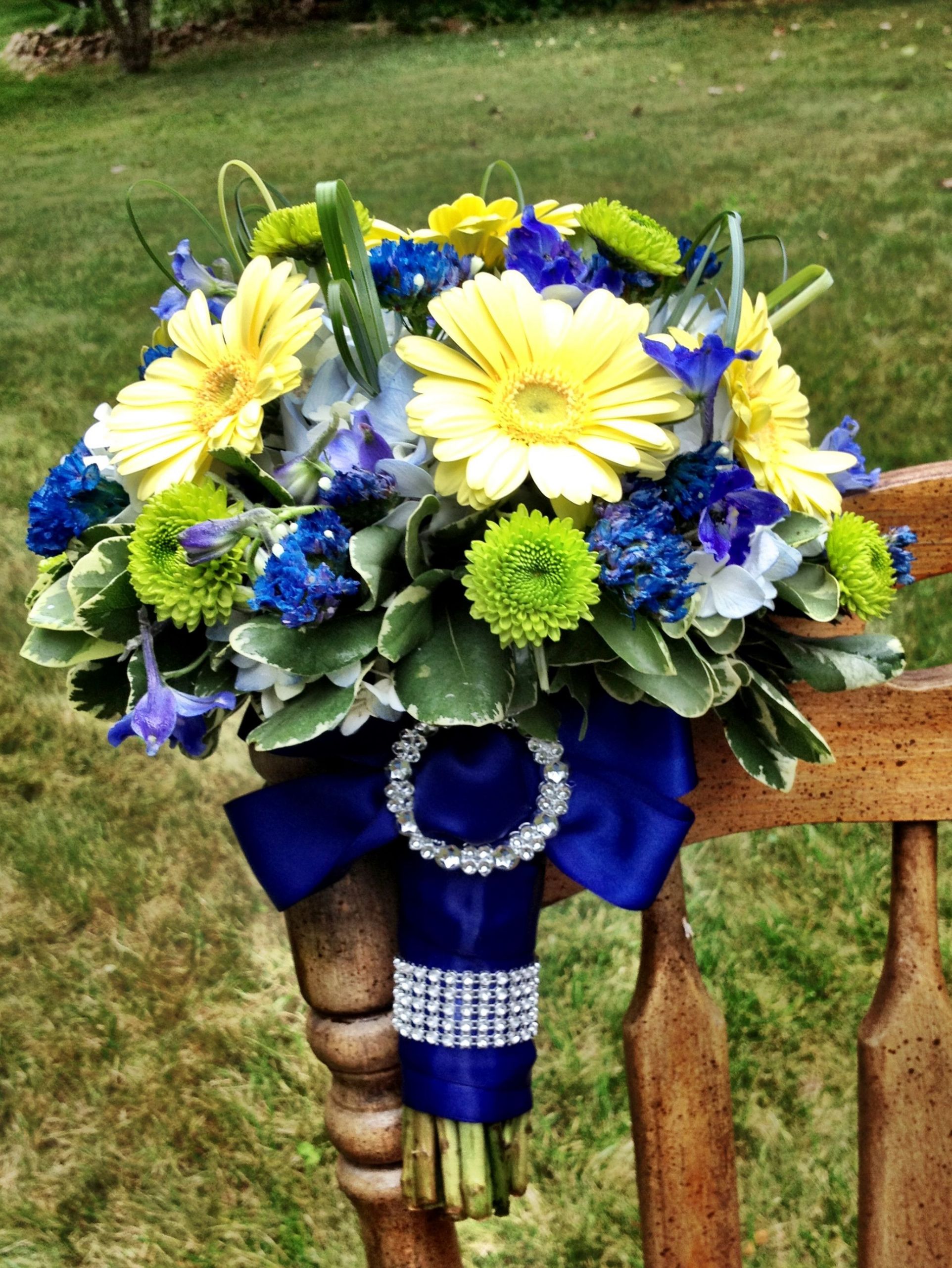 Royal Blue Flowers For Wedding
 Royal Blue wedding flower bouquet bridal bouquet wedding