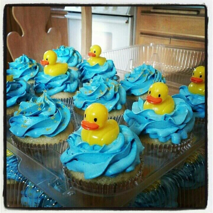 Rubber Duckies Cupcakes
 Rubber Ducky Baby Shower Cupcakes $28 per dozen Yelp