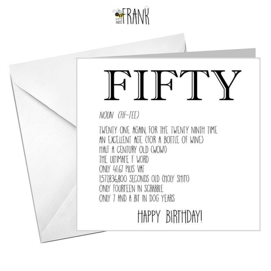 Rude Birthday Wishes
 Funny rude sarcastic banter cheeky 50th BIRTHDAY CARD