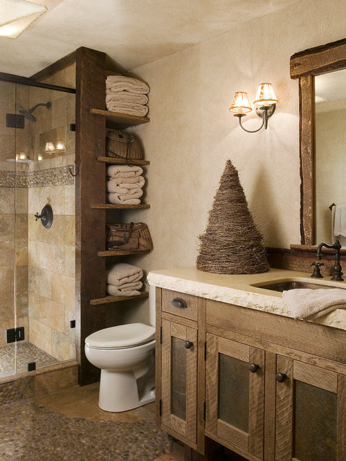 Rustic Bathroom Floor Tiles
 Bathroom Design Ideas Renovations & s with Pebble