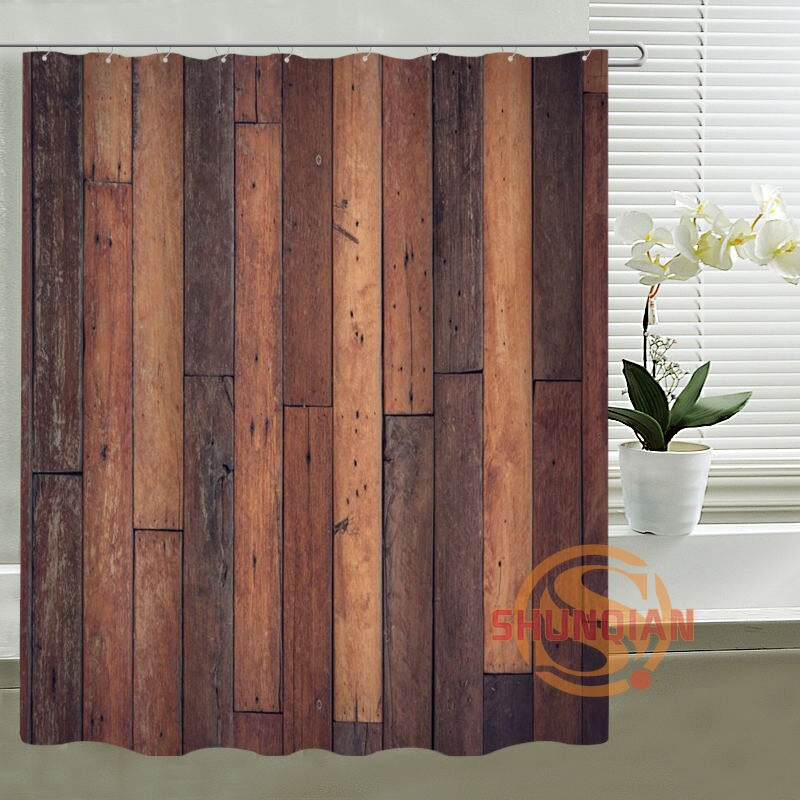 Rustic Bathroom Shower Curtain
 Aliexpress Buy Rustic Old Barn Wood Custom Shower