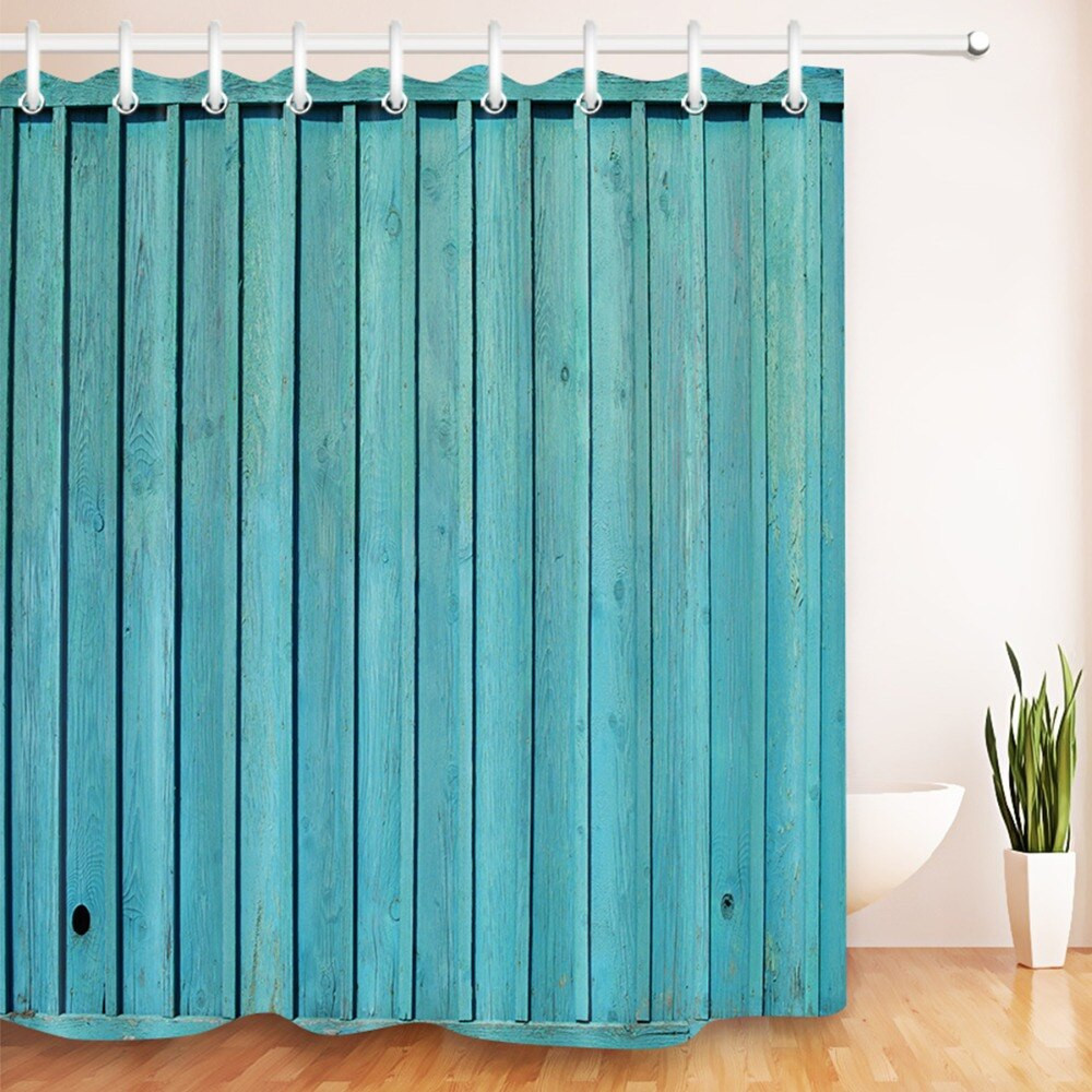 Rustic Bathroom Shower Curtain
 LB 72 Retro Shower Curtain Rustic Painted Wood Plank