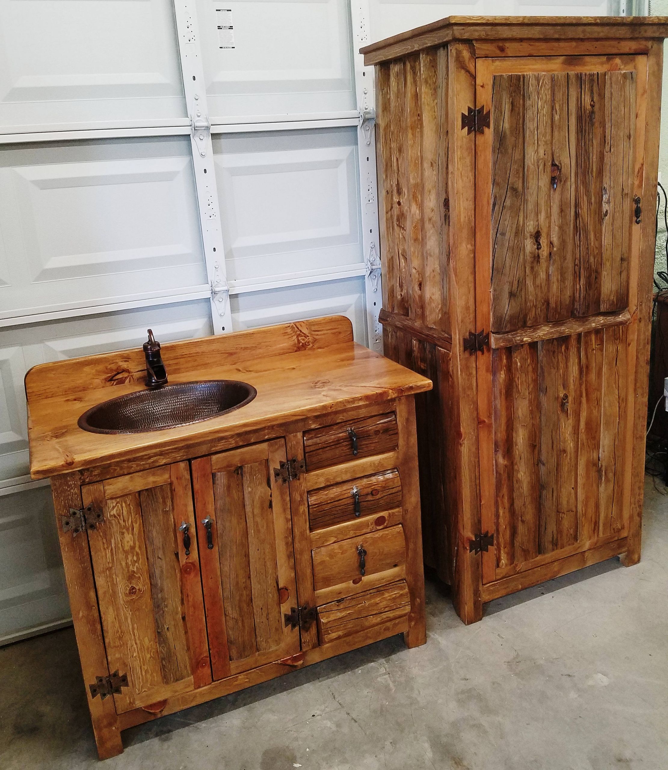 Rustic Bathroom Storage Cabinets
 Rustic Linen Cabinet for Rustic Bathrooms 72 tall 33