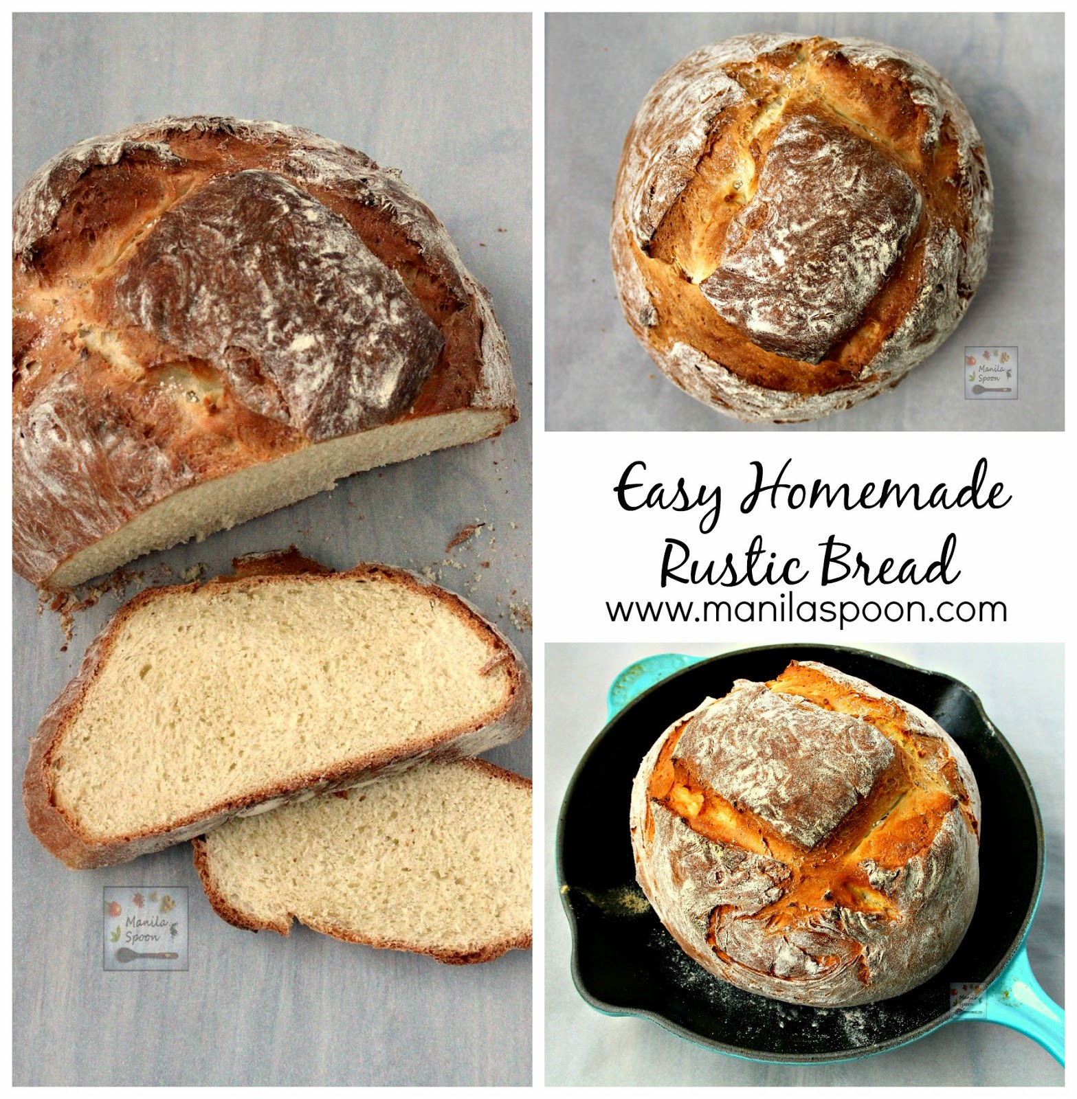 Rustic Bread Recipe
 Easy Homemade Rustic Bread