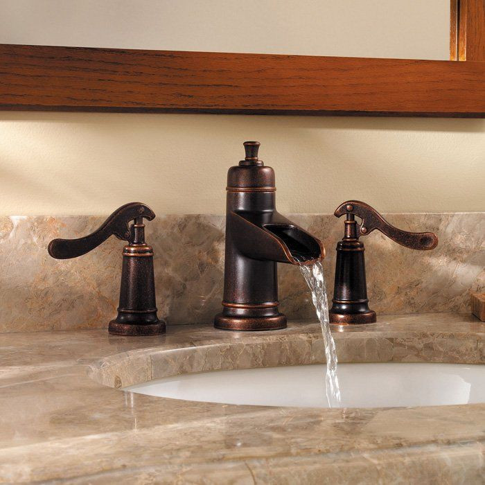 Rustic Faucet Bathroom
 widespread bathroom faucet waterfall bronze