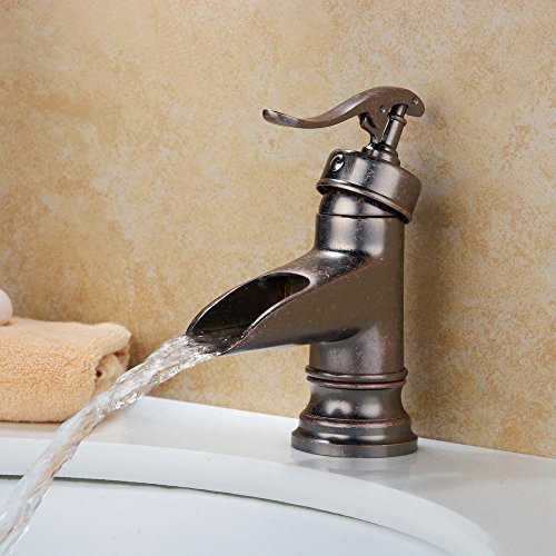 Rustic Faucet Bathroom
 Hiendure Centerset Single Handle Rustic Bronze Bathroom
