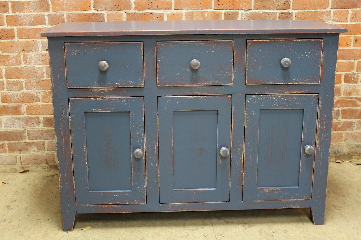 Rustic Kitchen Buffets
 Rustic painted server cabinet ECustomFinishes