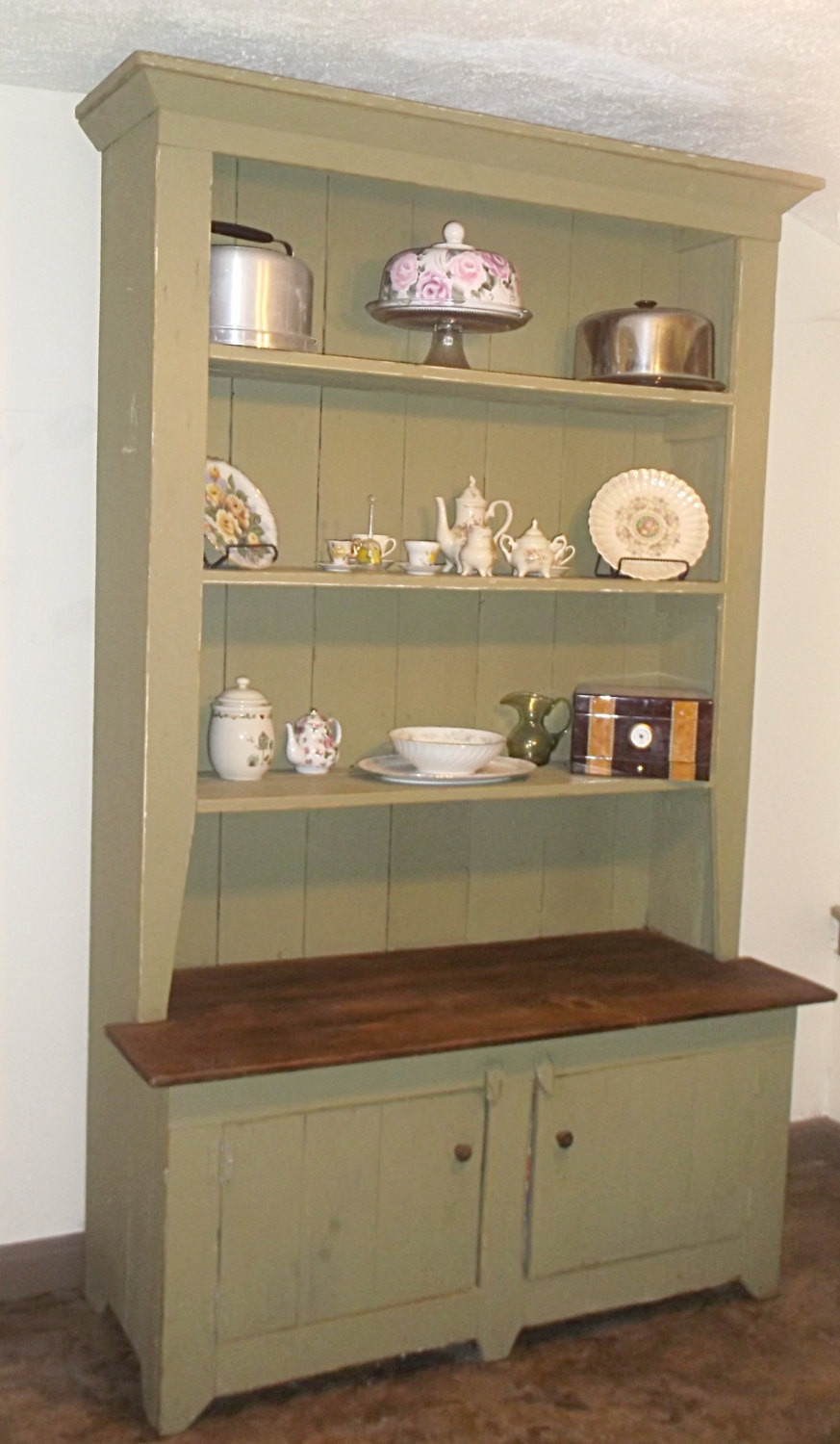 Rustic Kitchen Buffets
 Rustic Kitchen Hutch Painted Sideboard Cottage Chic by