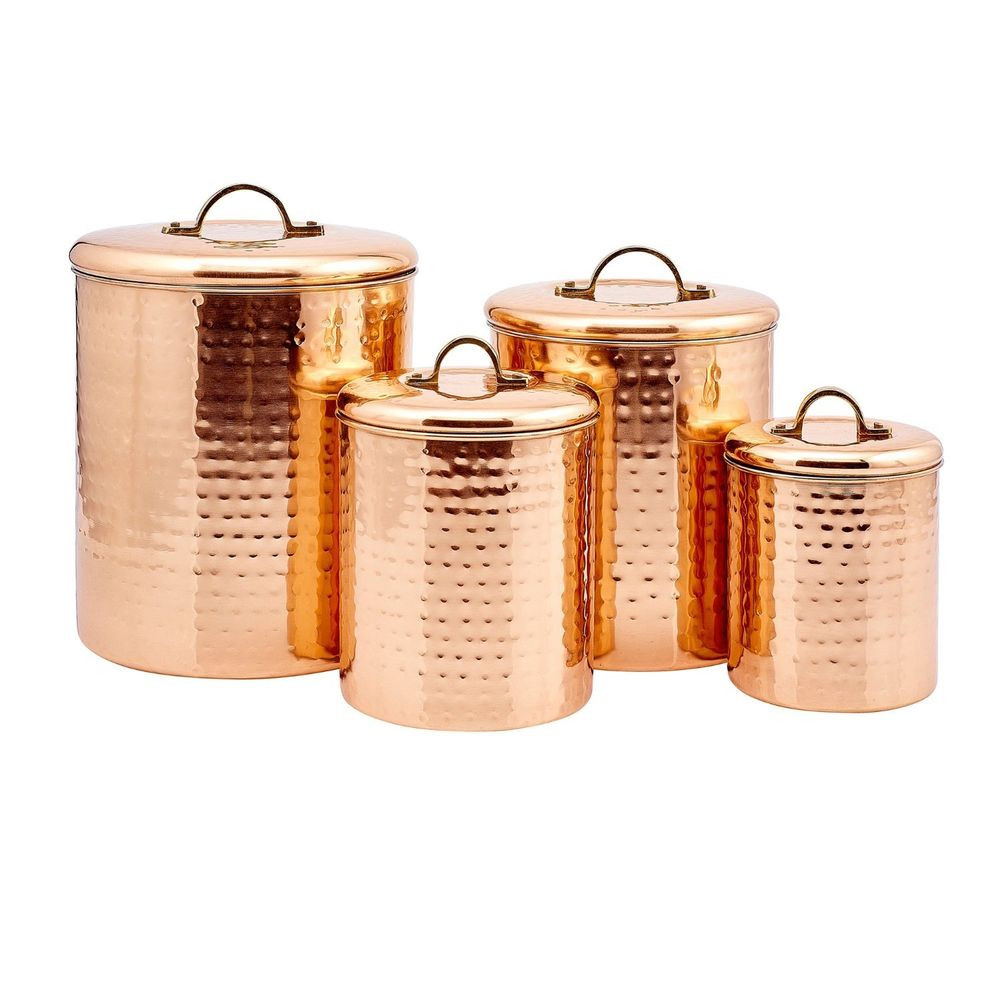 Rustic Kitchen Canisters
 Copper Kitchen Canisters Set Containers Stainless Steel