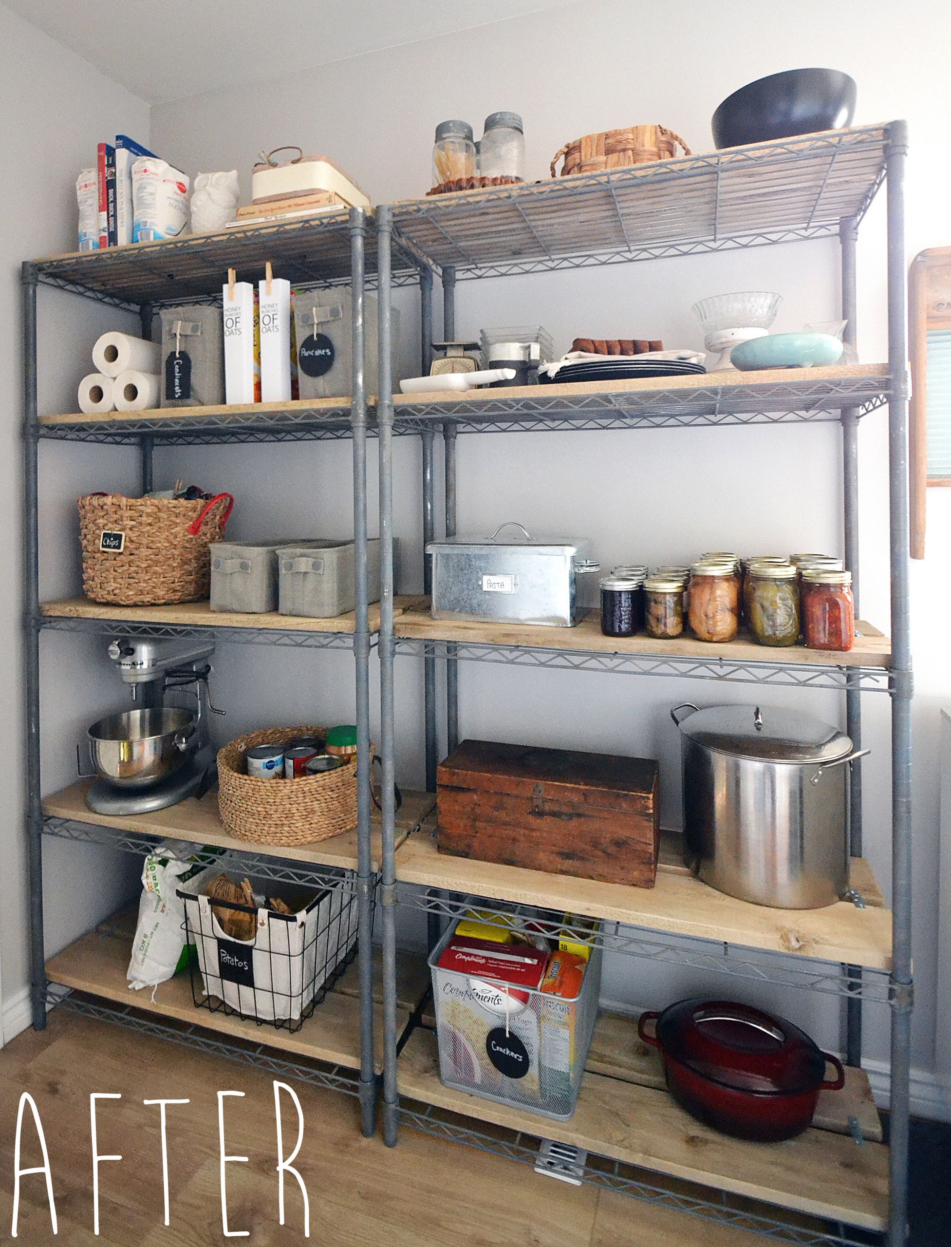 Rustic Kitchen Pantry
 The Crux How To Give Pantry Shelving Easy Rustic Charm