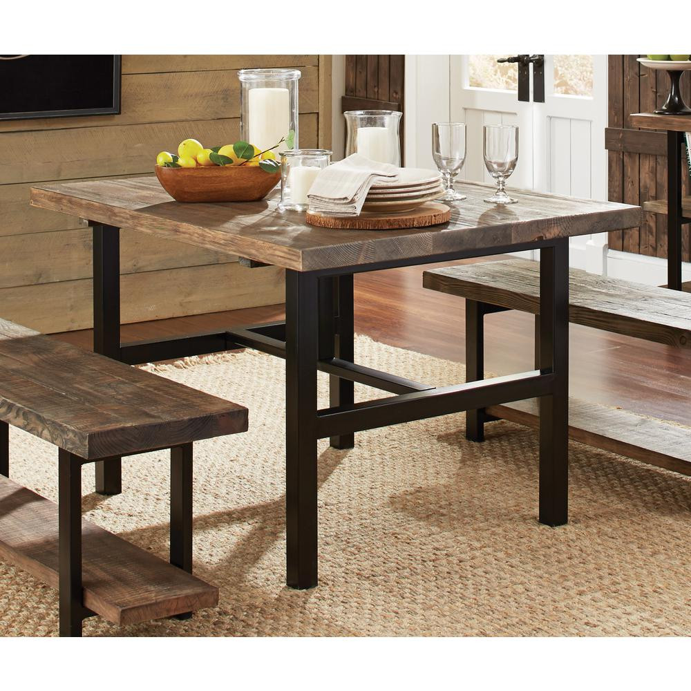 Rustic Kitchen Tables And Chairs
 Alaterre Furniture Pomona Rustic Natural Dining Table