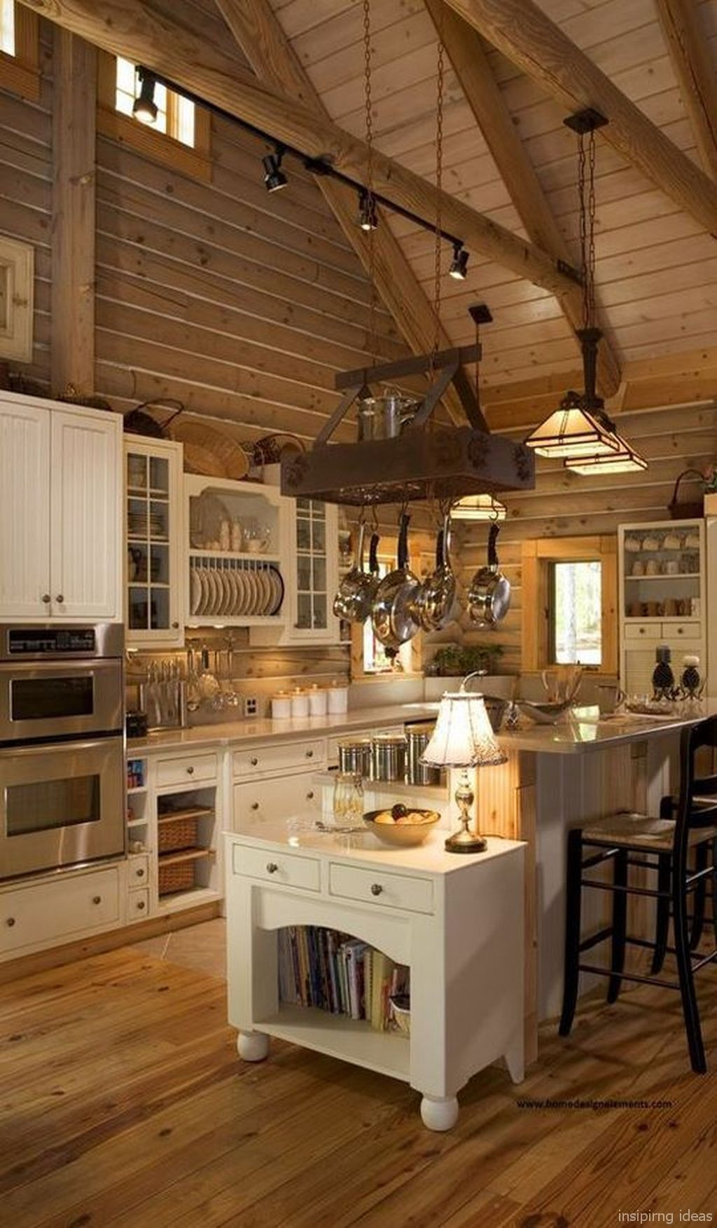 Rustic Log Cabin Kitchens
 054 Small Log Cabin Homes Ideas