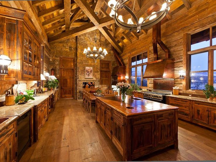 Rustic Log Cabin Kitchens
 480 best Rustic Kitchens images on Pinterest
