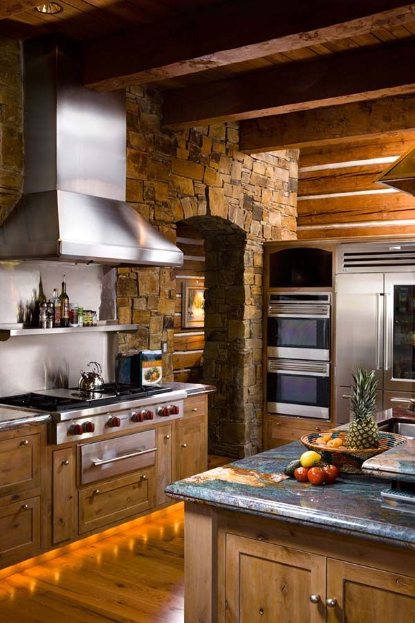 Rustic Log Cabin Kitchens
 188 best Country & Primitive Kitchens images on Pinterest