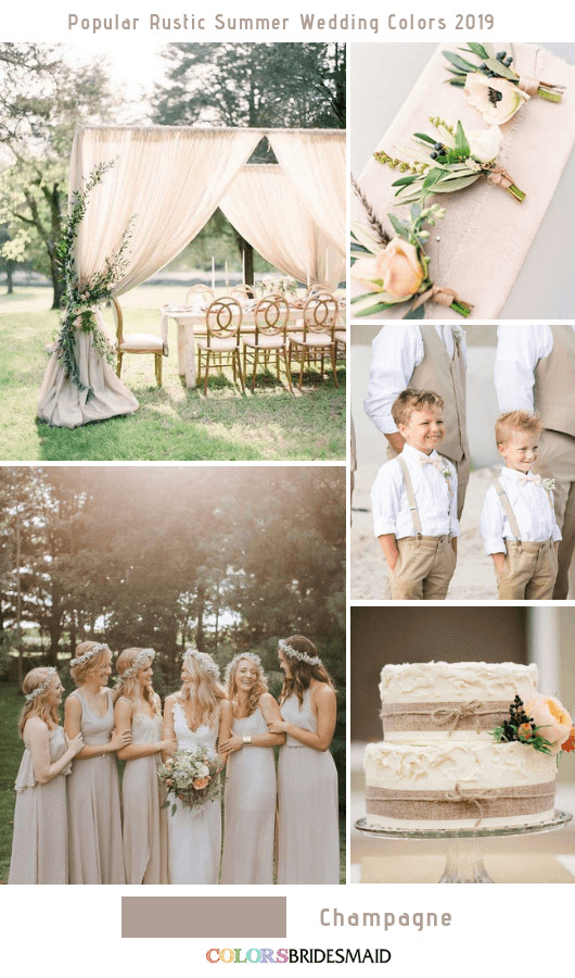 Rustic Wedding Colors
 8 Popular Rustic Summer Wedding Color Ideas for 2019