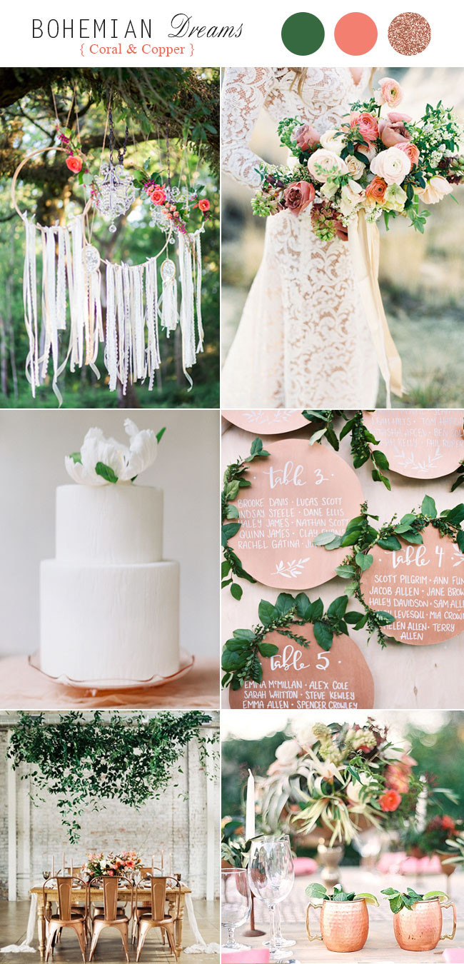 Rustic Wedding Colors
 Top 5 Rustic Bohemian Chic Wedding Color Palettes We