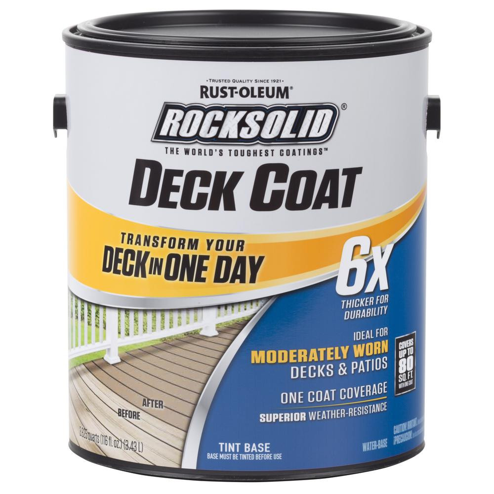 Rustoleum Deck Paint
 Rust Oleum RockSolid 1 gal White Exterior 6X Deck Coat