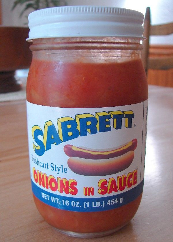 Sabrett Onion Sauce
 Sabrett ions in Sauce