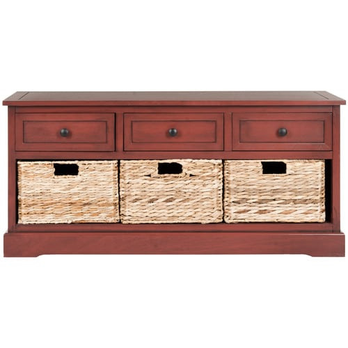 Safavieh Damien Storage Bench
 Safavieh Damien Coastal Red Storage Bench in the Indoor