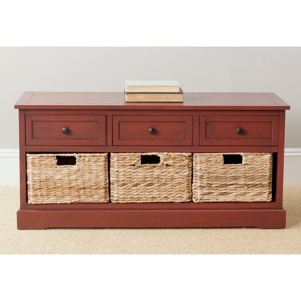 Safavieh Damien Storage Bench
 Shop Safavieh Damien Red 3 drawer Storage Bench Sale