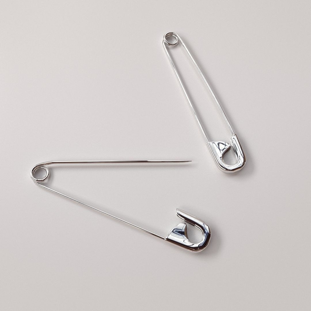 Safety Pins
 Safety Pin 3D Model 3ds fbx blend dae CGTrader