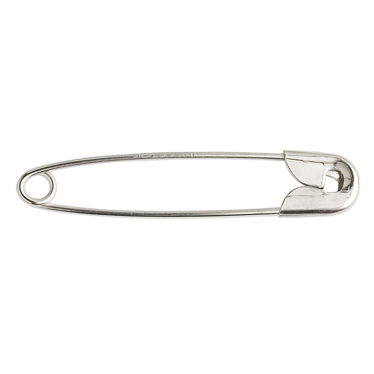 Safety Pins
 Safety pin silver finished steel 1 3 4 inch Sold per