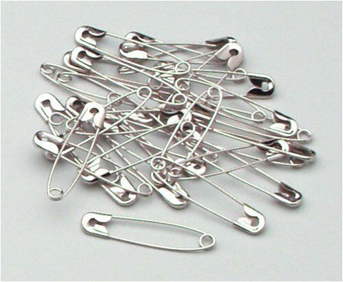 Safety Pins
 SAFETY PINS SIZE 0 4 BULK PACK NICKEL PLATED SILVER