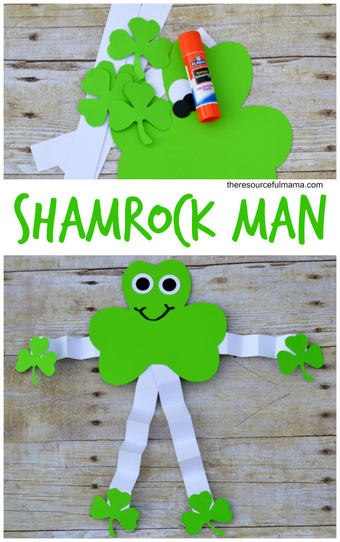 Saint Patrick Day Arts And Crafts
 St Patrick s Day Shamrock Man Craft The Resourceful Mama
