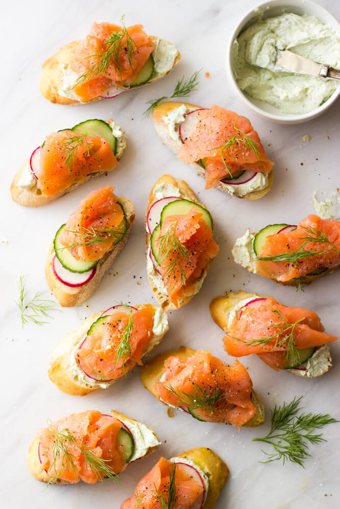 Salmon Appetizers With Cream Cheese
 Smoked Salmon and Herb Cheese Crostini Little Broken