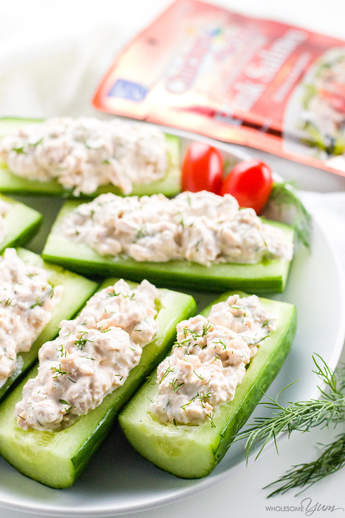 Salmon Appetizers With Cream Cheese
 Salmon Stuffed Cucumbers Appetizers With Cream Cheese
