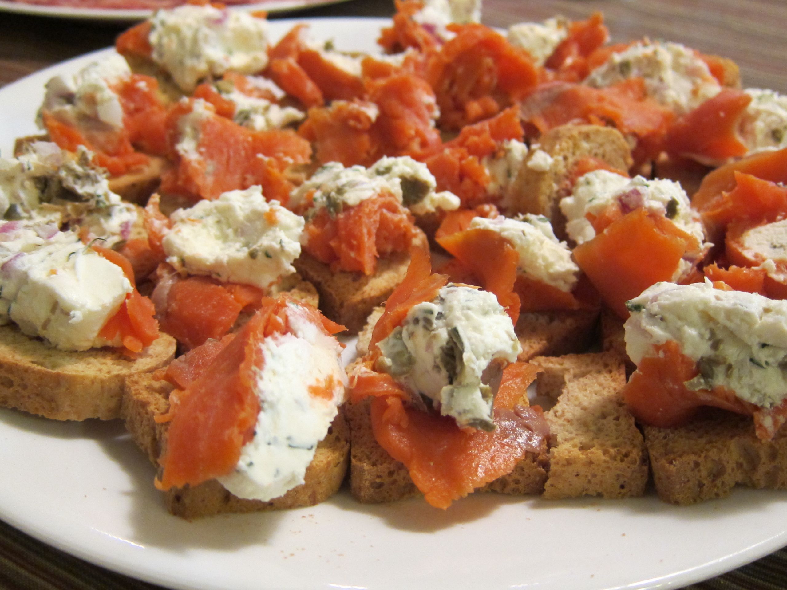 Salmon Appetizers With Cream Cheese
 Smoked Salmon with Cream Cheese Capers Dill Red ion