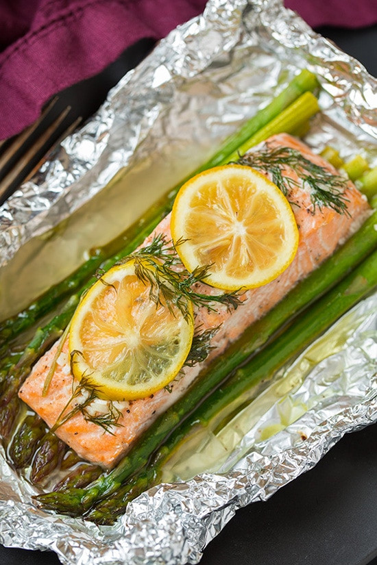Salmon Asparagus Recipe
 Mustardy Salmon In A Packet With Asparagus Recipe — Dishmaps
