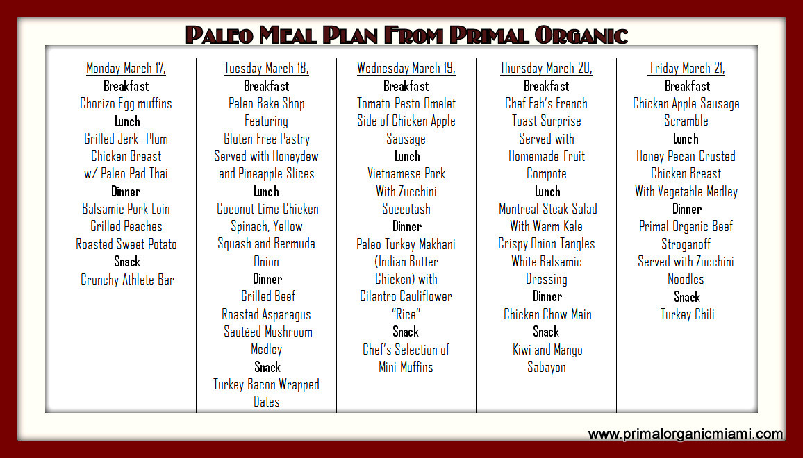 Sample Paleo Diet
 The Origin Paleo Diet plan