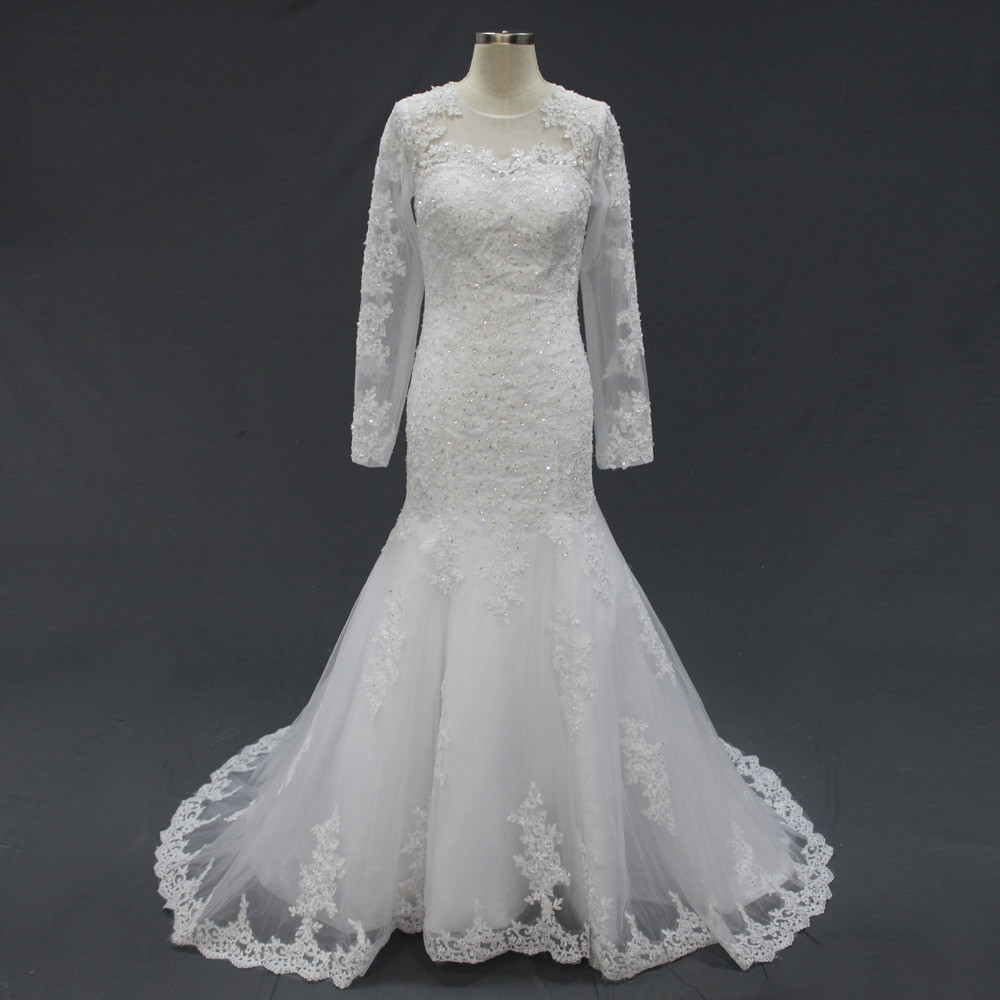 Sample Wedding Gowns
 Women Wedding Dress 2016 Real Sample Beaded Appliques Lace