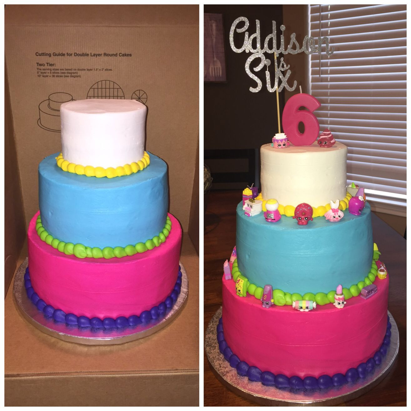 Sams Club Birthday Cake Designs
 Shopkins Cake Ordered 3 tiered cake from Sam s club and