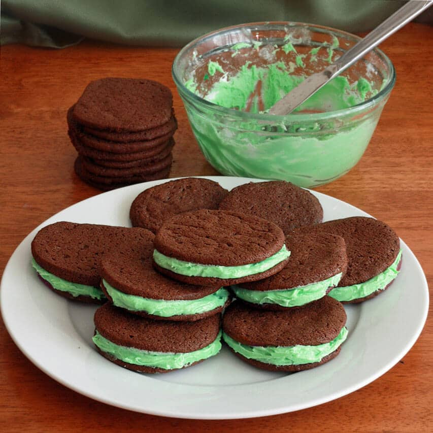 Sandwich Cookies Recipes
 Chocolate Marshmallow Mint Sandwich Cookies The Daring