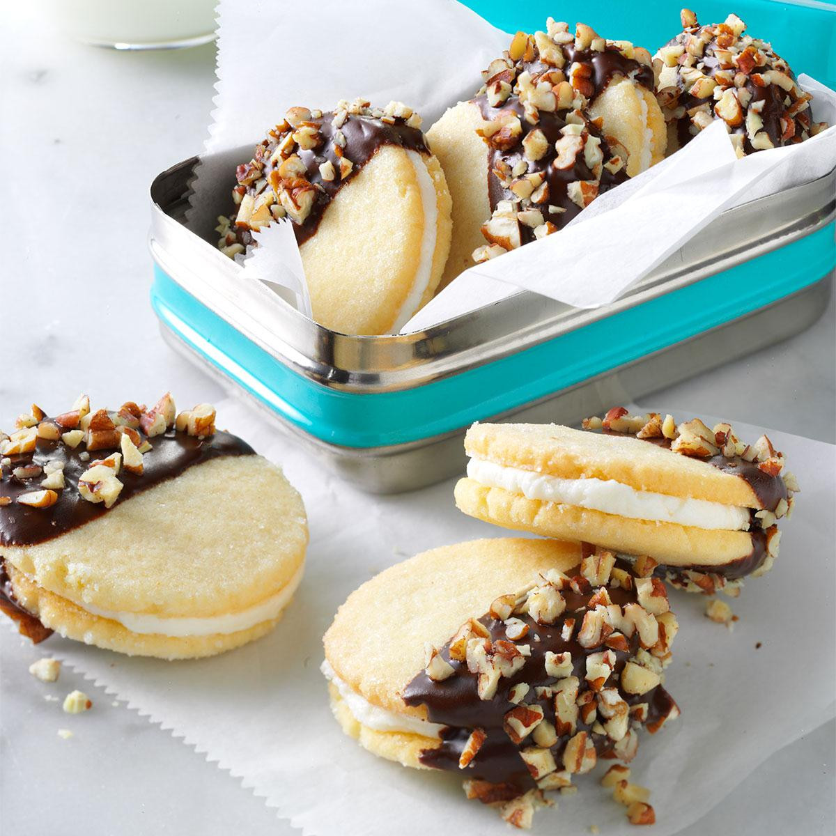 Sandwich Cookies Recipes
 Dipped Sandwich Cookies Recipe