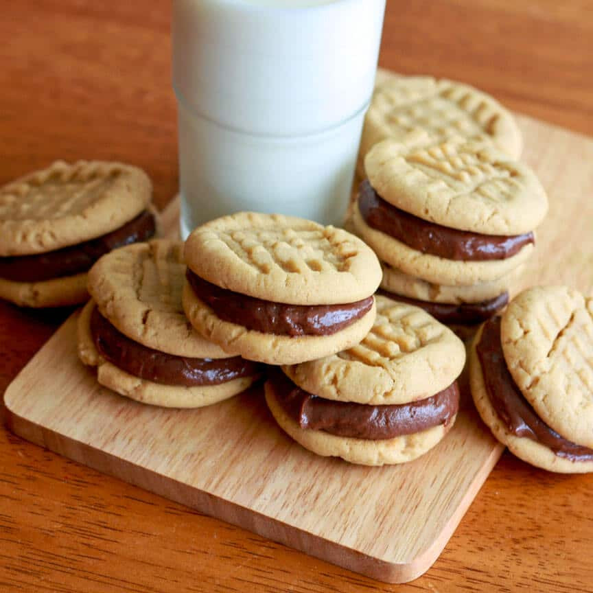 Sandwich Cookies Recipes
 PBJ Sandwich Cookies with Strawberry Marshmallow Cream