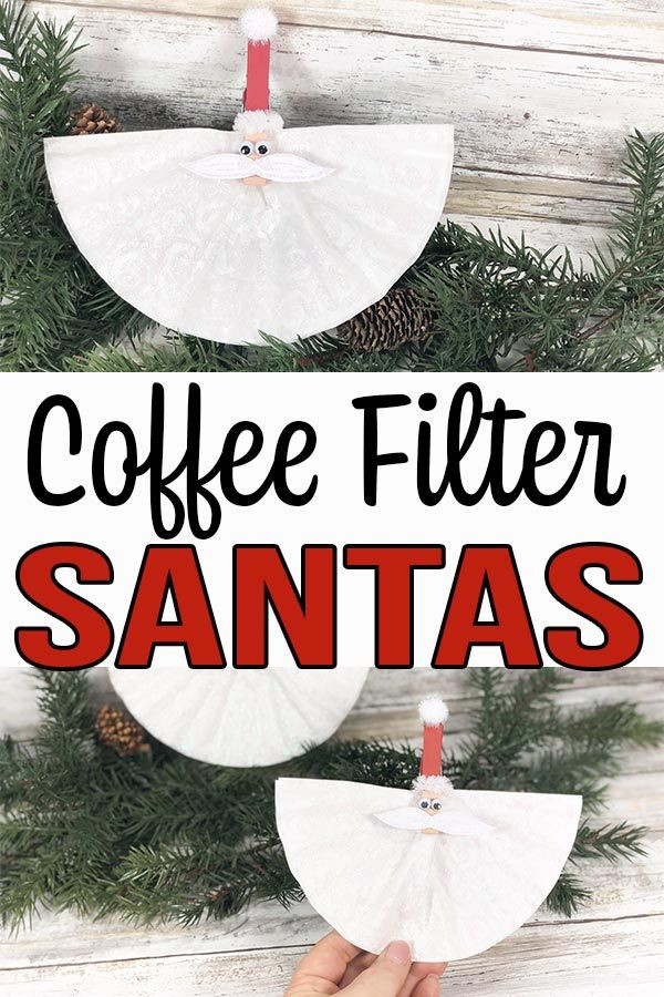 Santa Crafts For Adults
 Coffee Filter Santa Craft