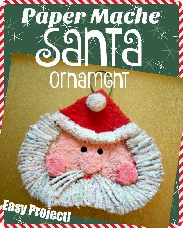 Santa Crafts For Adults
 Paper Mache Santa Ornament Tutorial